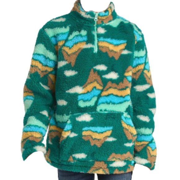 Cat & Jack Other - NWT Boys' Quarter Zip Printed Mock Neck Sweatshirt - Cat & Jack. XS/L [149]